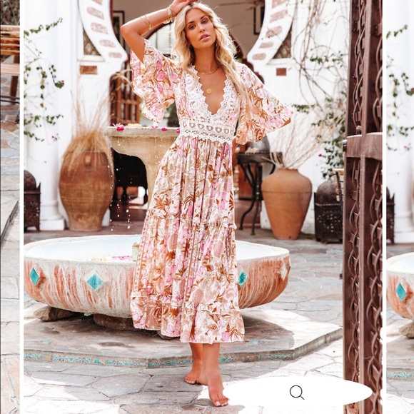 Crochet floral dress